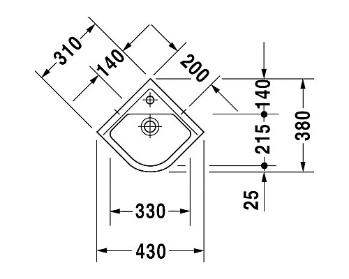 Купить Раковина 31х31 см Duravit Starck 3 0752440000 в магазине сантехники Santeh-Crystal.ru