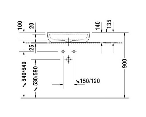 Купить Раковина 60х40 см Duravit Luv 0380600000 в магазине сантехники Santeh-Crystal.ru