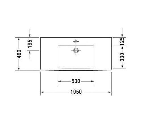 Приобрести Раковина 105х49 см Duravit Vero 0329100000 в магазине сантехники Santeh-Crystal.ru