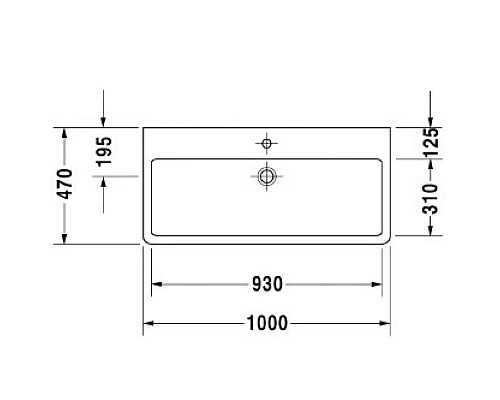 Заказать Раковина 100х47 см Duravit Vero 0454100000 в магазине сантехники Santeh-Crystal.ru