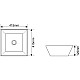 Приобрести Раковина 41,5х41,5 см Melana 7034-805 в магазине сантехники Santeh-Crystal.ru