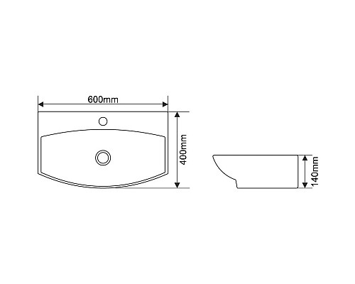 Заказать Раковина 60х40 см Melana 78014D-805 в магазине сантехники Santeh-Crystal.ru