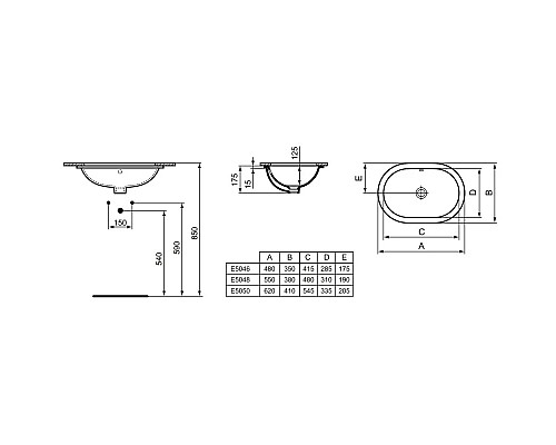 Приобрести Раковина 48х35 см Ideal Standard Connect E504601 в магазине сантехники Santeh-Crystal.ru