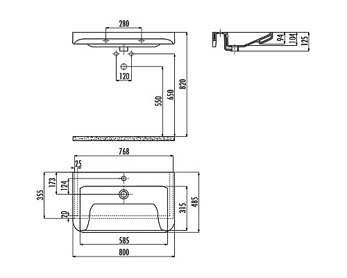 Купить Раковина 80х48,5 см Creavit Icon IC08000000 в магазине сантехники Santeh-Crystal.ru