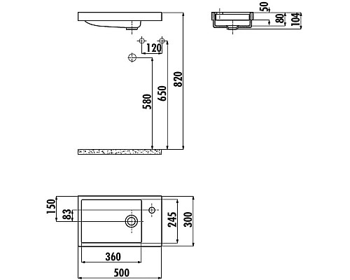 Заказать Раковина 50х30 см Creavit Trend TP026-00CB00E-0000 в магазине сантехники Santeh-Crystal.ru