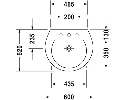 Заказать Раковина 60х52 см Duravit Darling New 2621600000 в магазине сантехники Santeh-Crystal.ru