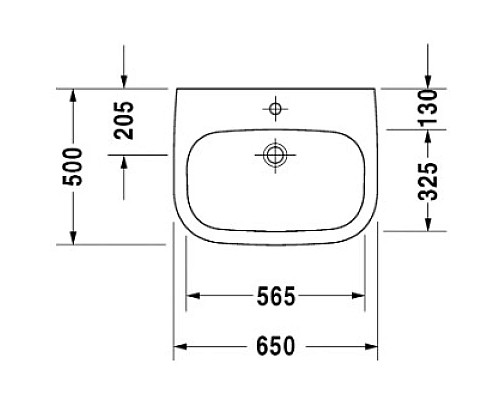 Заказать Раковина 65х50 см Duravit D-Code Med 23116500002 в магазине сантехники Santeh-Crystal.ru