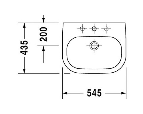 Купить Раковина 54,5х43,5 см Duravit D-Code 0337540000 в магазине сантехники Santeh-Crystal.ru