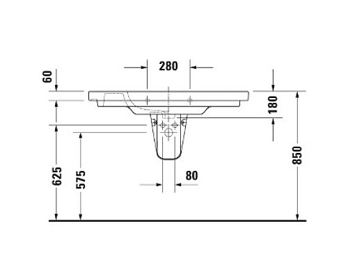 Купить Раковина 105х48 см Duravit D-Code 03421000002 в магазине сантехники Santeh-Crystal.ru