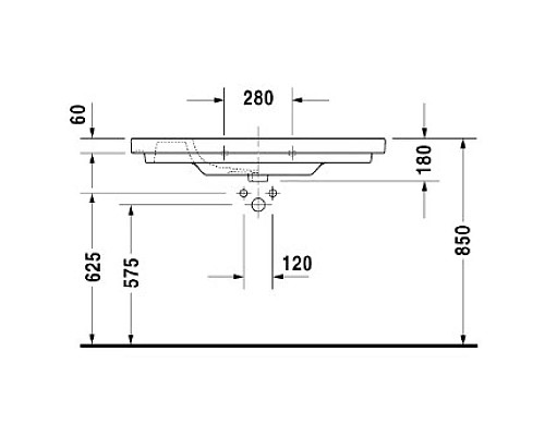 Купить Раковина 105х48 см Duravit D-Code 03421000002 в магазине сантехники Santeh-Crystal.ru