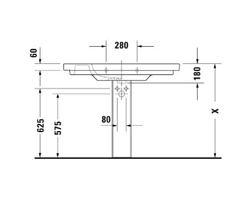 Купить Раковина 105х48 см Duravit D-Code 03421000002 в магазине сантехники Santeh-Crystal.ru