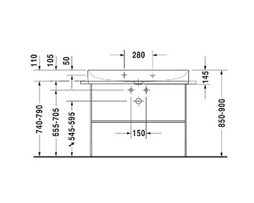 Заказать Раковина 100х47 см Duravit DuraSquare 2353100041 в магазине сантехники Santeh-Crystal.ru