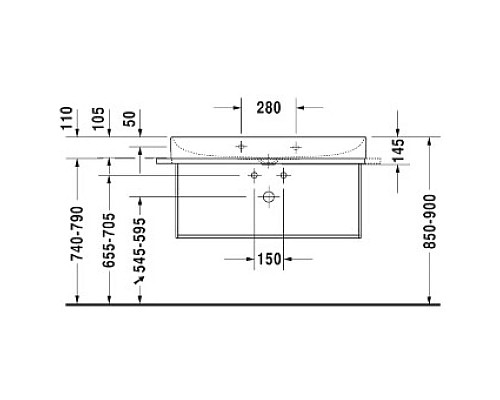 Заказать Раковина 100х47 см Duravit DuraSquare 2353100041 в магазине сантехники Santeh-Crystal.ru