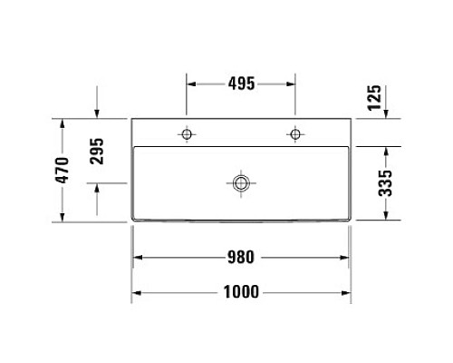 Приобрести Раковина 100х47 см Duravit DuraSquare 2353100043 в магазине сантехники Santeh-Crystal.ru