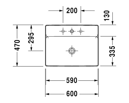 Заказать Раковина 60х47 см Duravit DuraSquare 2354600041 в магазине сантехники Santeh-Crystal.ru