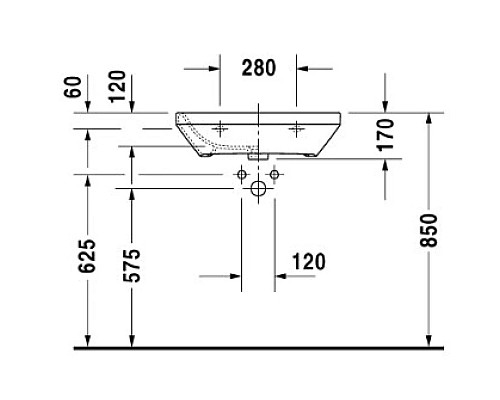 Купить Раковина 60х44 см Duravit DuraStyle Med 2324600000 в магазине сантехники Santeh-Crystal.ru