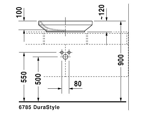 Купить Раковина 60х38 см Duravit DuraStyle 0349600000 в магазине сантехники Santeh-Crystal.ru