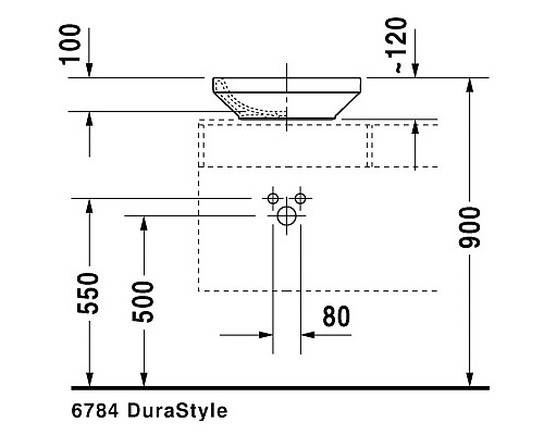 Купить Раковина 43х43 см Duravit DuraStyle 0349430000 в магазине сантехники Santeh-Crystal.ru