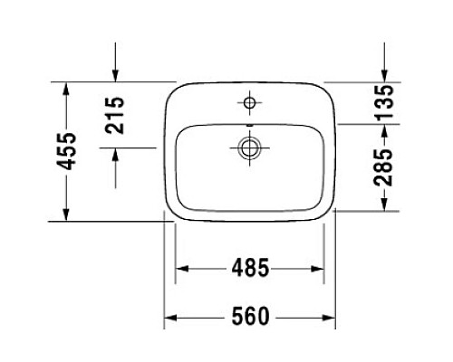 Купить Раковина 56х45,5 см Duravit DuraStyle 0374560000 в магазине сантехники Santeh-Crystal.ru