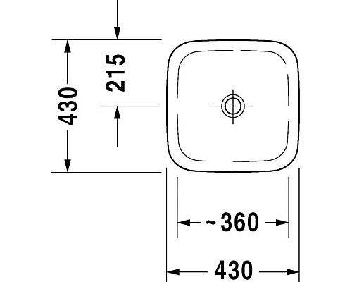 Приобрести Раковина 43х43 см Duravit DuraStyle 0372430000 в магазине сантехники Santeh-Crystal.ru