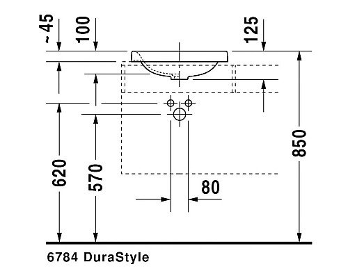 Приобрести Раковина 43х43 см Duravit DuraStyle 0372430000 в магазине сантехники Santeh-Crystal.ru