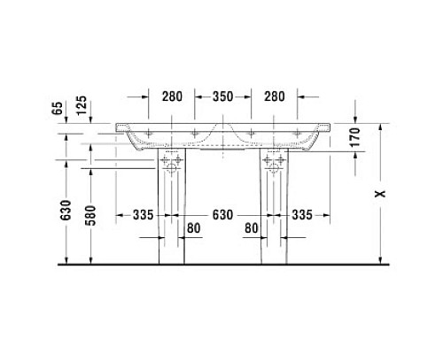 Купить Раковина 130х48 см Duravit DuraStyle 2338130000 в магазине сантехники Santeh-Crystal.ru