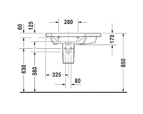 Купить Раковина 80х48 см Duravit DuraStyle 2325800000 в магазине сантехники Santeh-Crystal.ru