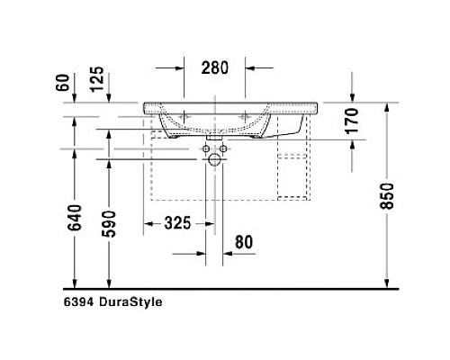 Купить Раковина 80х48 см Duravit DuraStyle 2325800000 в магазине сантехники Santeh-Crystal.ru