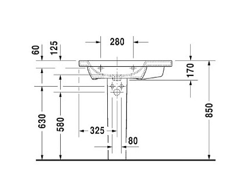 Купить Раковина 80х48 см Duravit DuraStyle 2325800000 в магазине сантехники Santeh-Crystal.ru