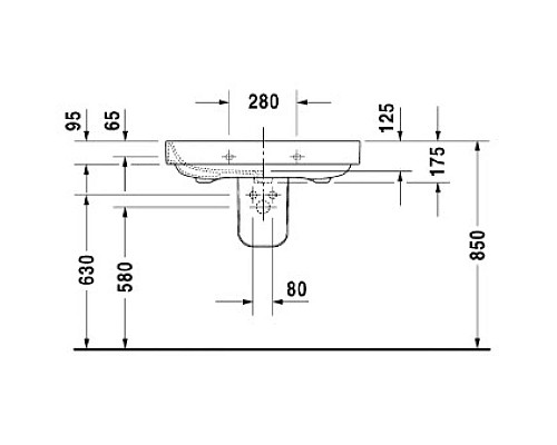 Купить Раковина 80х52,5 см Duravit Happy D.2 2316800000 в магазине сантехники Santeh-Crystal.ru