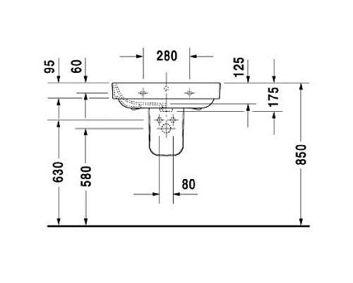 Купить Раковина 65х49,5 см Duravit Happy D.2 2316650000 в магазине сантехники Santeh-Crystal.ru