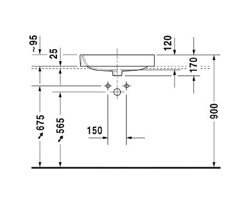 Приобрести Раковина 60х46 см Duravit Happy D.2 2315600000 в магазине сантехники Santeh-Crystal.ru