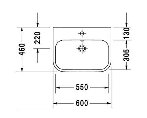 Приобрести Раковина 60х46 см Duravit Happy D.2 2315600000 в магазине сантехники Santeh-Crystal.ru