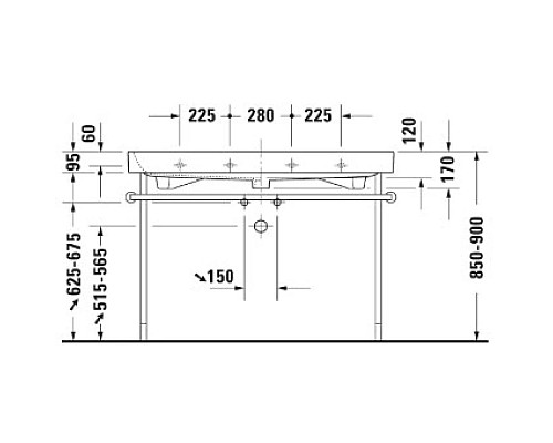 Заказать Раковина 120х50,5 см Duravit Happy D.2 2318120000 в магазине сантехники Santeh-Crystal.ru