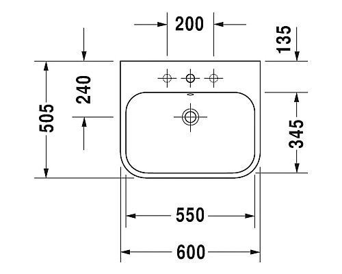 Приобрести Раковина 60х50,5 см Duravit Happy D.2 2318600000 в магазине сантехники Santeh-Crystal.ru