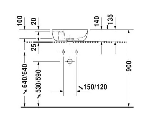 Купить Раковина 42х27 см Duravit Luv 0381420000 в магазине сантехники Santeh-Crystal.ru