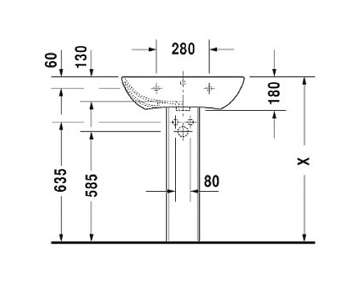 Приобрести Раковина 65х49 см Duravit ME by Starck 2335650000 в магазине сантехники Santeh-Crystal.ru