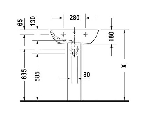 Приобрести Раковина 60х46 см Duravit ME by Starck 2335600000 в магазине сантехники Santeh-Crystal.ru