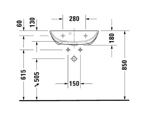 Заказать Раковина 60х40 см Duravit ME by Starck 2343600000 в магазине сантехники Santeh-Crystal.ru