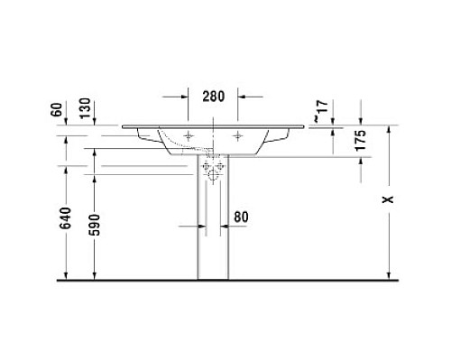 Купить Раковина 103х49 см Duravit ME by Starck 2336100000 в магазине сантехники Santeh-Crystal.ru