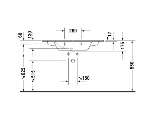 Купить Раковина 103х49 см Duravit ME by Starck 2336100000 в магазине сантехники Santeh-Crystal.ru