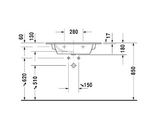 Заказать Раковина 83х49 см Duravit ME by Starck 2336830000 в магазине сантехники Santeh-Crystal.ru