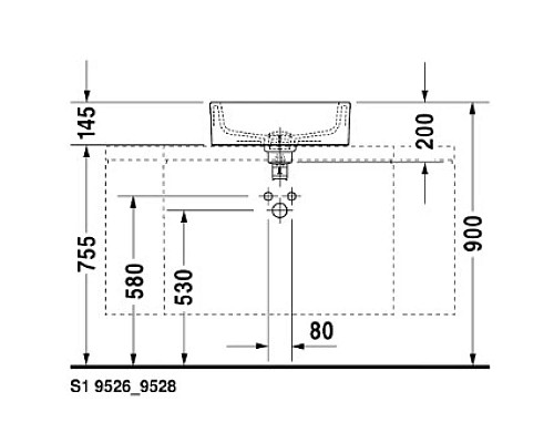 Купить Раковина 48 см Duravit Starck 1 0446480000 в магазине сантехники Santeh-Crystal.ru