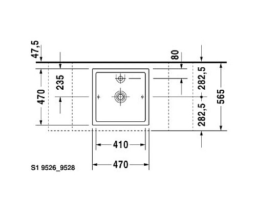 Приобрести Раковина 47х47 см Duravit Starck 1 0387470028 в магазине сантехники Santeh-Crystal.ru