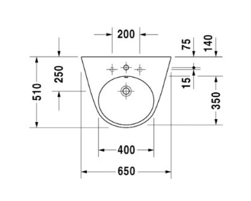 Купить Раковина 65х51 см Duravit Starck 2 2323650000 в магазине сантехники Santeh-Crystal.ru