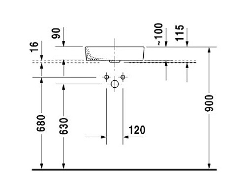 Заказать Раковина 43,5х39,5 см Duravit Starck 2 2321440000 в магазине сантехники Santeh-Crystal.ru