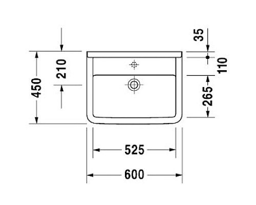 Заказать Раковина 60х45 см Duravit Starck 3 0307600000 в магазине сантехники Santeh-Crystal.ru