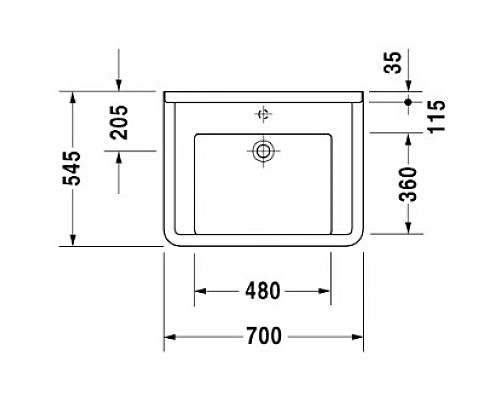 Заказать Раковина 70х54,5 см Duravit Starck 3 0312700000 в магазине сантехники Santeh-Crystal.ru