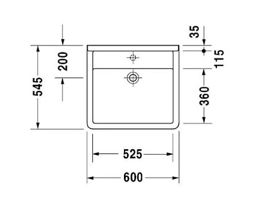 Заказать Раковина 60х54,5 см Duravit Starck 3 0312600000 в магазине сантехники Santeh-Crystal.ru