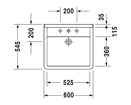 Заказать Раковина 60х54,5 см Duravit Starck 3 0309600000 в магазине сантехники Santeh-Crystal.ru